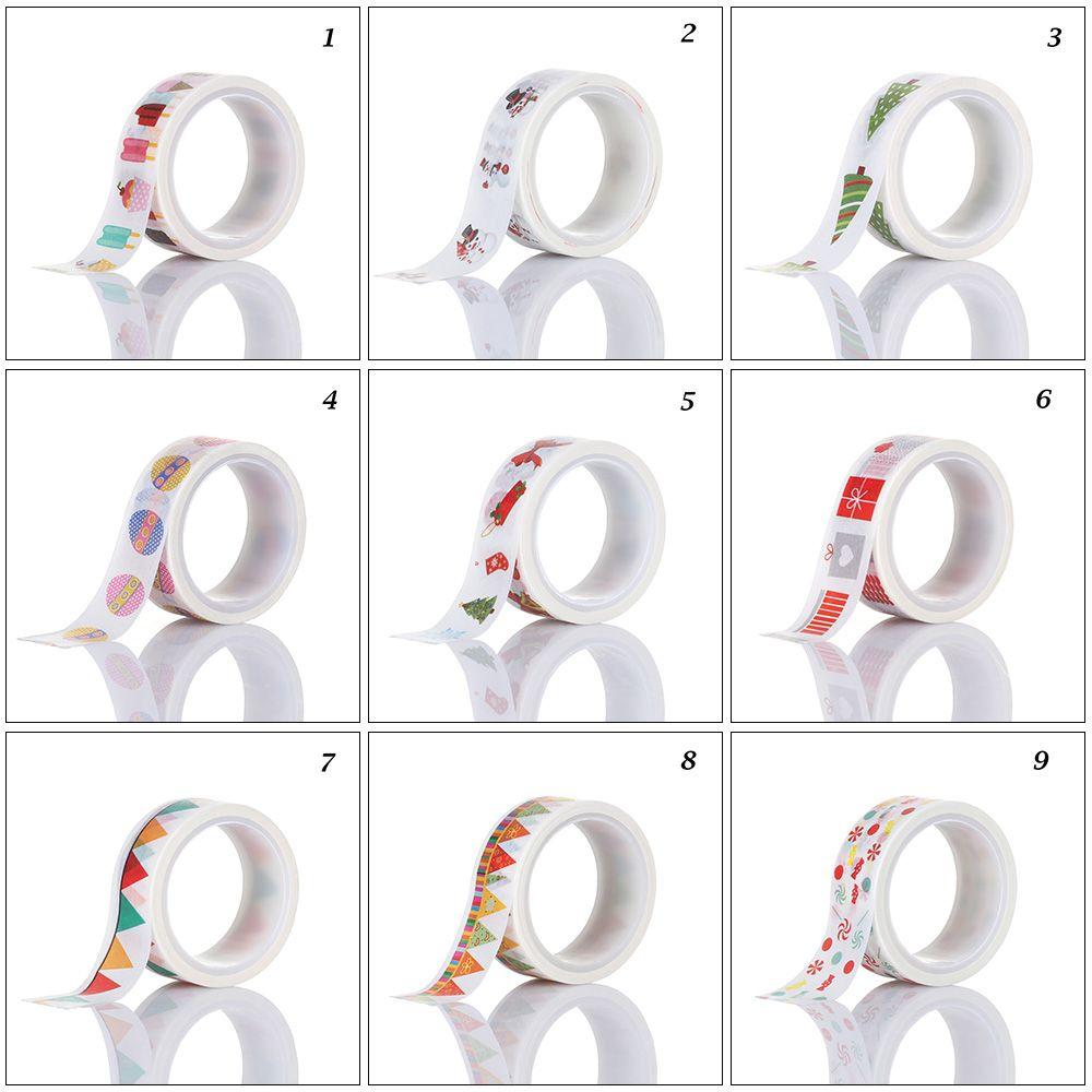 Sticker Scrapbooking Snow Deer Christmas Decor Tape Sticky Paper Masking Tape Christmas Tree
