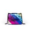 Elegant Kurt Geiger Rainbow Multi-color Shoulder Bag Fashionable Vintage Design With Chain Accents