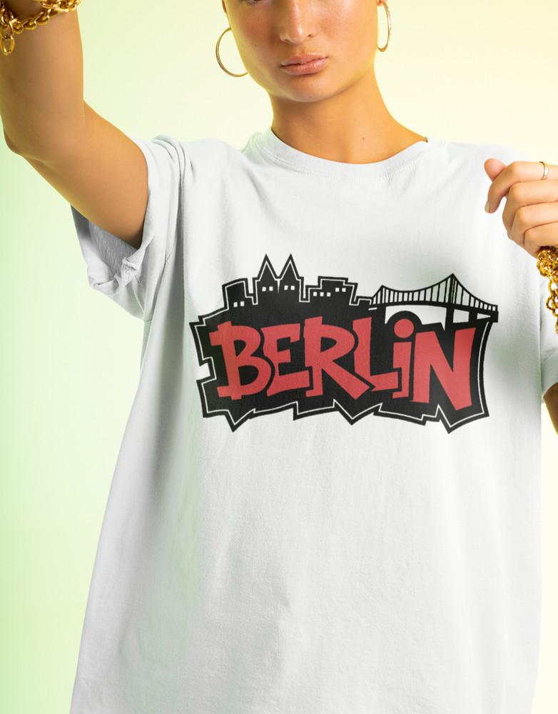 Berlin Graffiti Women's Streetwear Carnival Oversized Shirt Organic Cotton S-XXXL