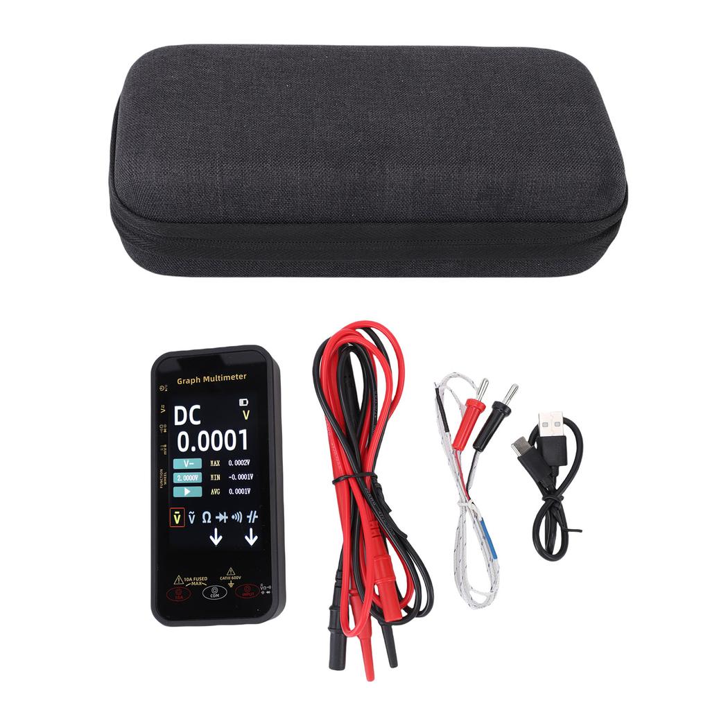 Smart Multimeter 3.2 Inch Screen Anti Burning 20000 Counts Voltage Resistor Temperature Capacitance Meter