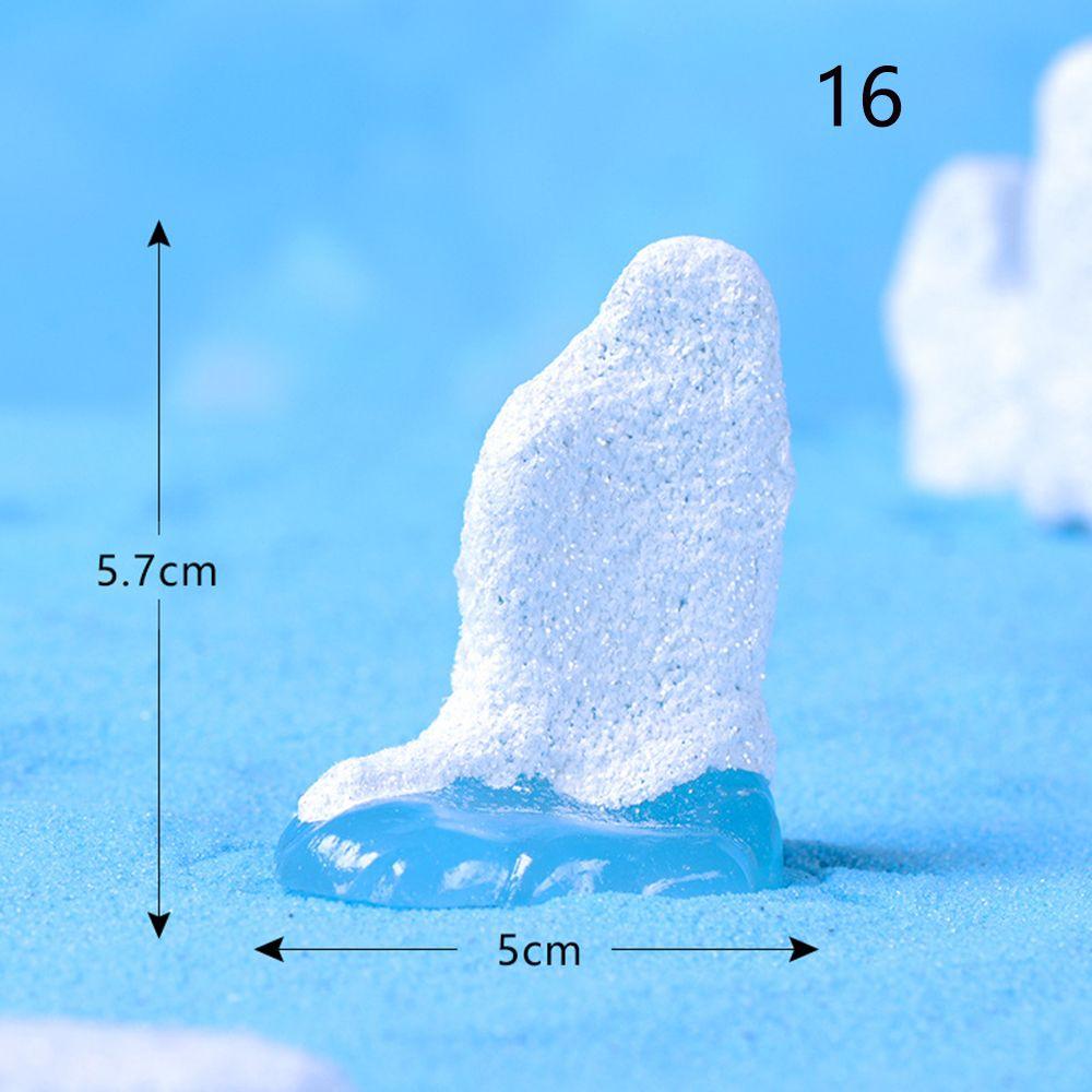 Cute Mini Animal Statue Miniature Model Micro Iceberg Series Resin Ornaments Handcraft Figurine
