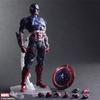 Новые комиксы Мстители Playarts Измененный от Pa к Капитану Америке Подвижная игрушка Модель персонажа Украшения Подарки