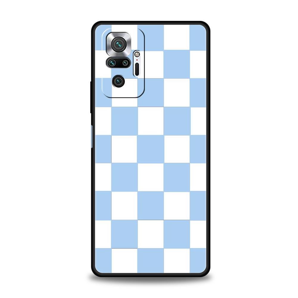 Чехол для телефона для Xiaomi Redmi Note 14 13 12 5G 11 10 Pro Plus 4G 9S 9 14C 13C 12C 10C 9C 9A Cover Ретро Классическая Шахматная Доска Клетка