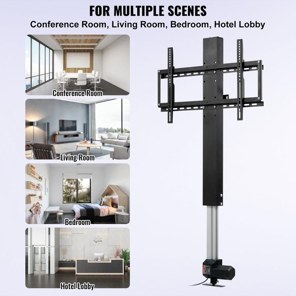 TV Lift Stand Motorized TV auto Lift Mount Bracket for 26"-60" Flat Screen LCD/LED/OLED Plasma TVs Heavy Duty Electric TV Mount Motorised TV Lift