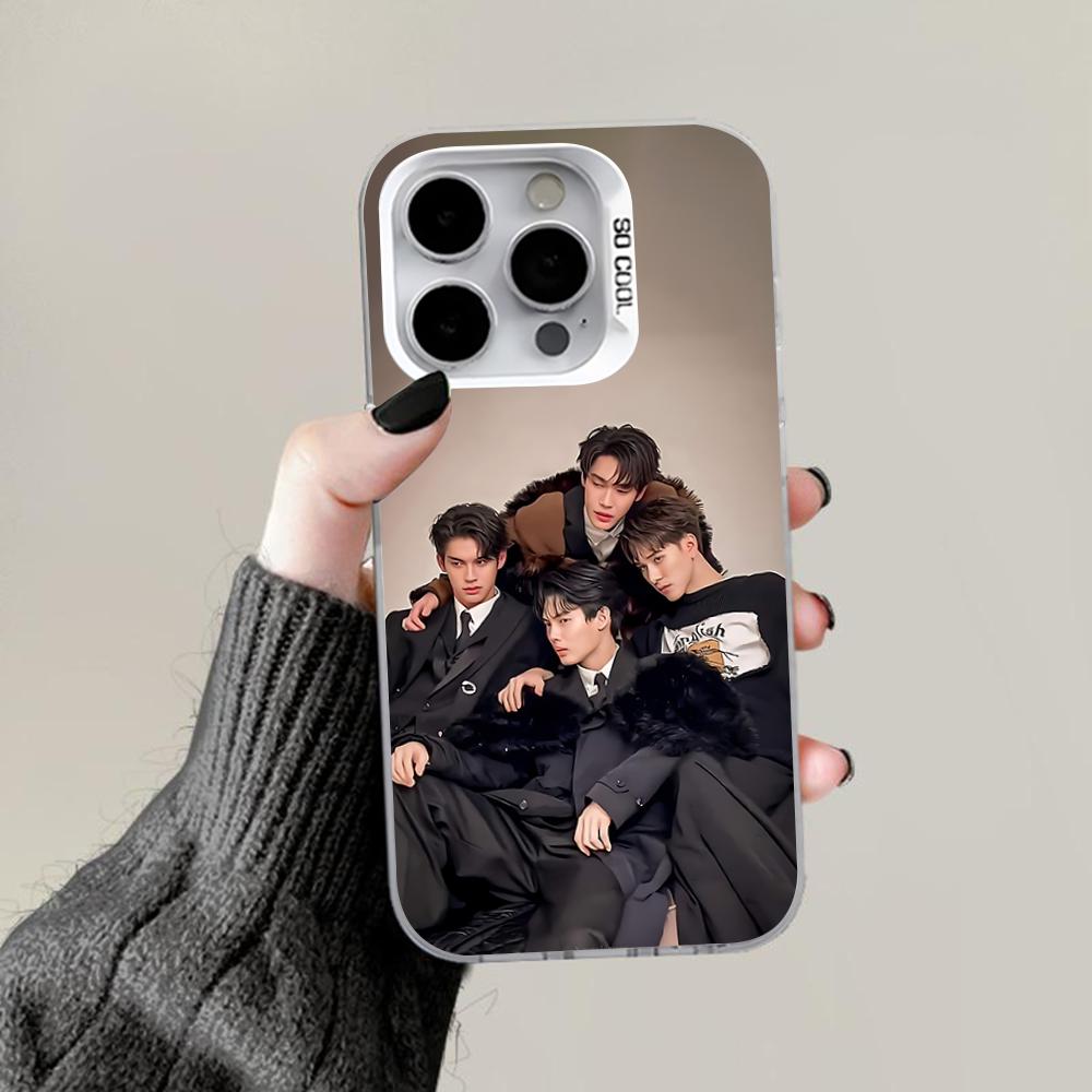 Чехол для телефона F4 Таиланд Мальчики-цветы для iPhone 16,15,14,13,12,11,Pro,Max,Plus,Mini,XS,SE Защита от падения Белый Матовый Жесткий Бампер