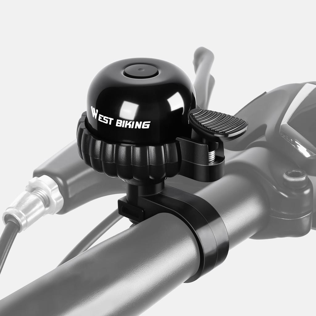 WEST BIKING Aluminum Alloy Bicycle Bell for Road Mountain Bike Horn Waterproof Safety Warning Alarm