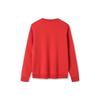 Anta Training Series Solid Color Text Logo Print Round Neck Casual Sweatshirt Women Sweatshirt Classic-Red 162217752-2