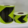 20cm*5m Outdoor Reflective Tape Fluorescent Yellow And Black Strips Safety Arrow Warning Adhesive Waterproof Reflectors Stickers
