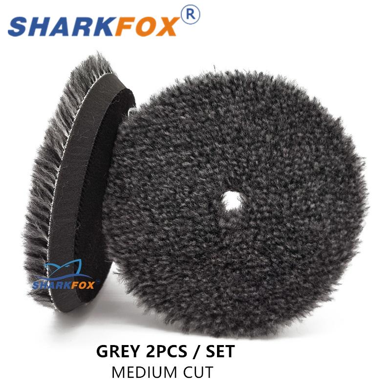 Sharkfox 5/6 дюймов Натуральный Длинноворсовый Шерстяной Полировальный Круг для Полировальной Пасты Cutting и Удаления Царапин Диск-Полировальщик для Ухода за Автомобилем
