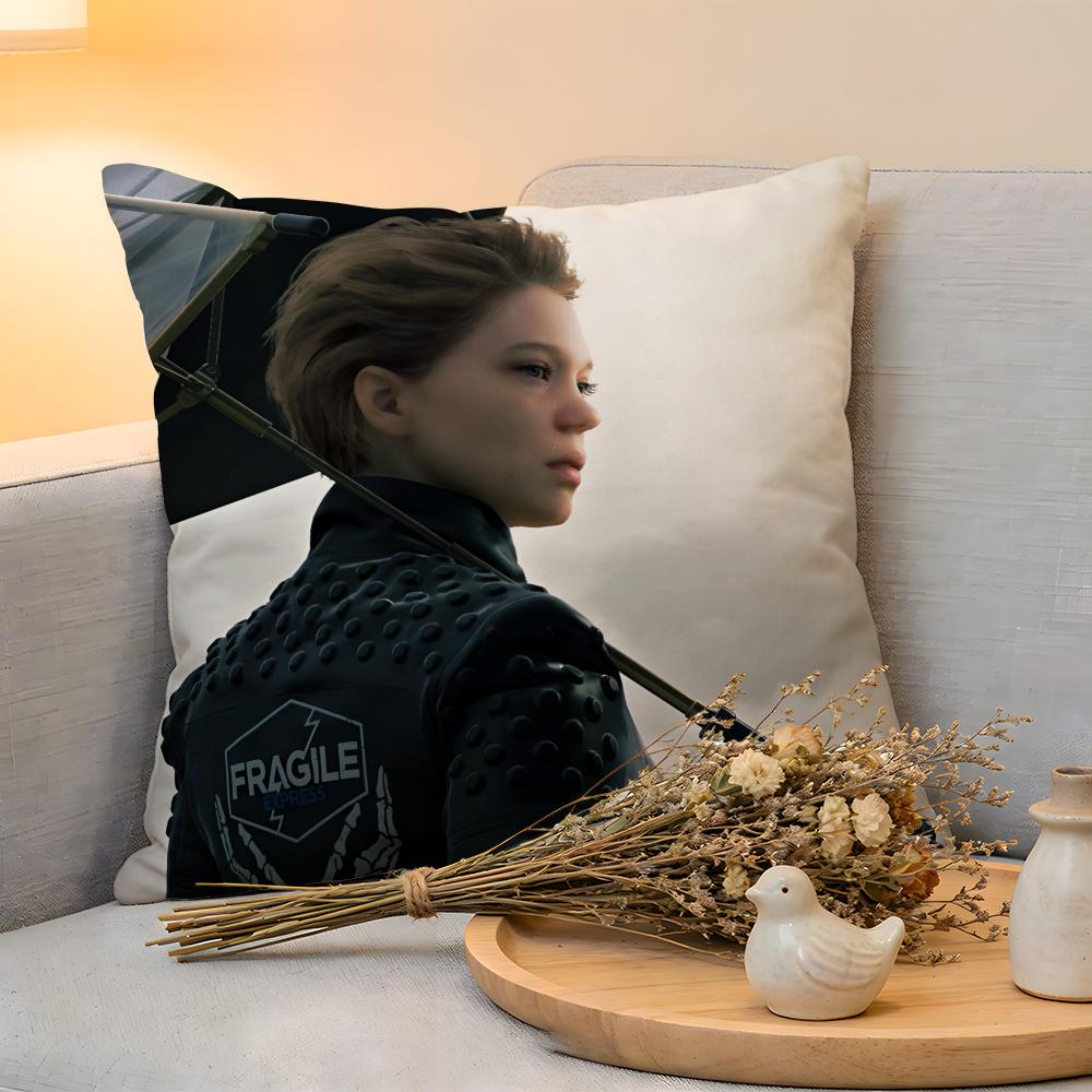 Cushion Cover Linen SkinFriendly Soft Decorative Case For Sofa Home Decor Hot Game DDeath Stranding Pillow cover