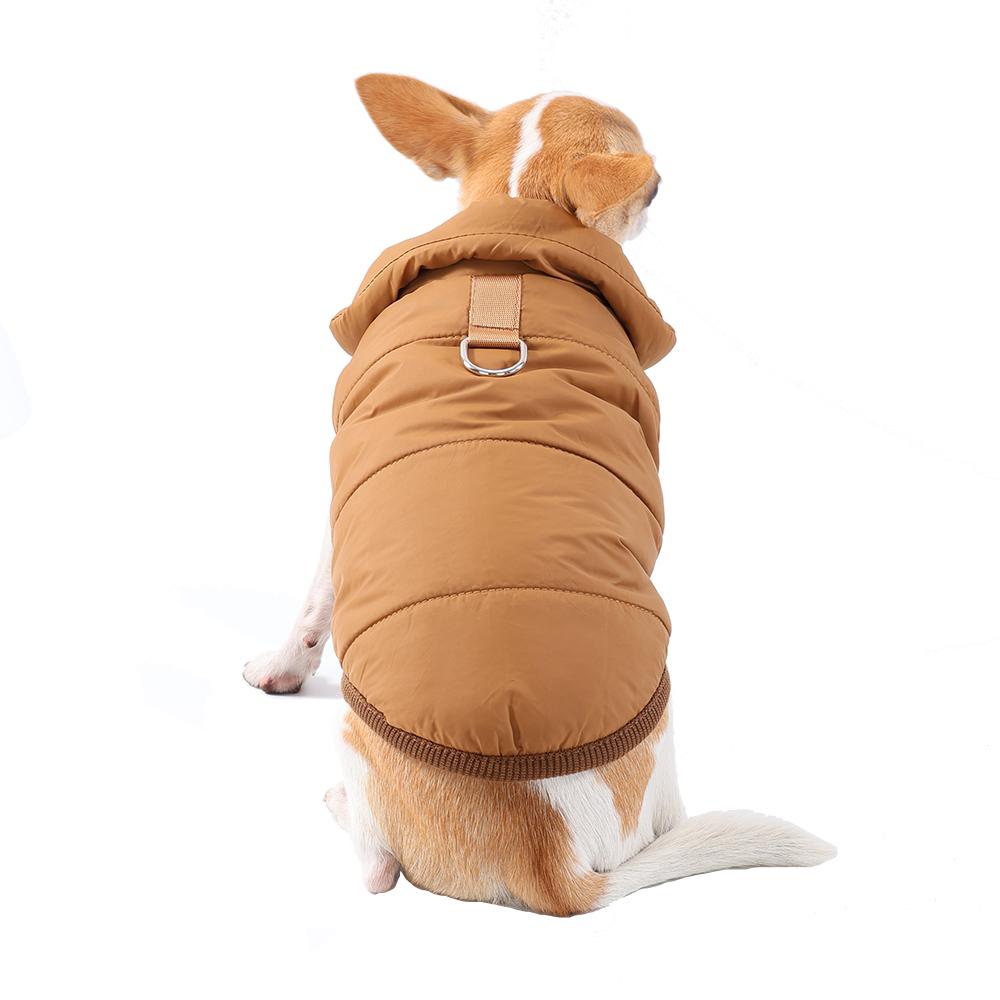 Зимняя куртка для собак средних и маленьких собак, кошек, ветрозащитная, теплая, с D-образным кольцом, одежда для щенков, чихуахуа, йоркширский питомец, флисовый костюм