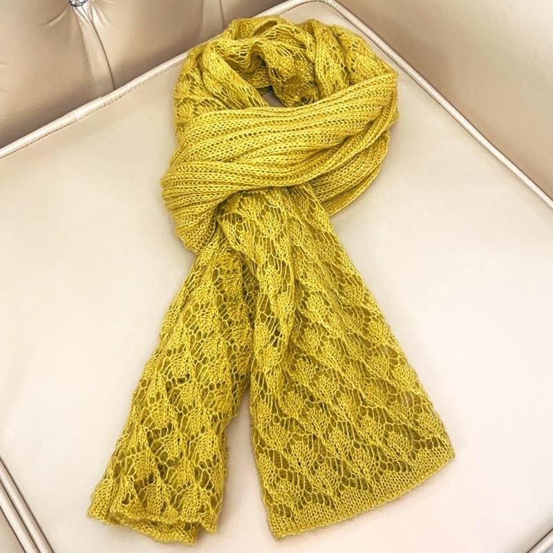 Mohair Knitted Scarf New Fashion Versatile Warm Imitation Cashmere Scarf Shawl Scarf