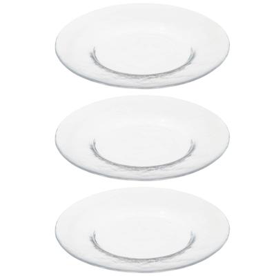 Набор тарелок Toyo Sasaki Glass Orbit с ободком из большого круглого стекла 46052, 240 мм, 3 шт., Япония, Тарелки, Посуда, Столовая посуда,