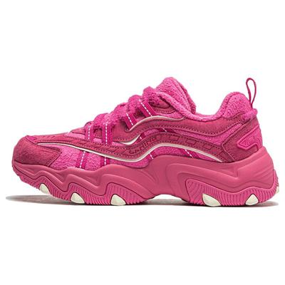 Li Ning Disney X Cat Paw Lite 2 Strawberry Bear Collaboration Нескользящие низкие повседневные туфли Женские кроссовки Розовые AGCT452-1