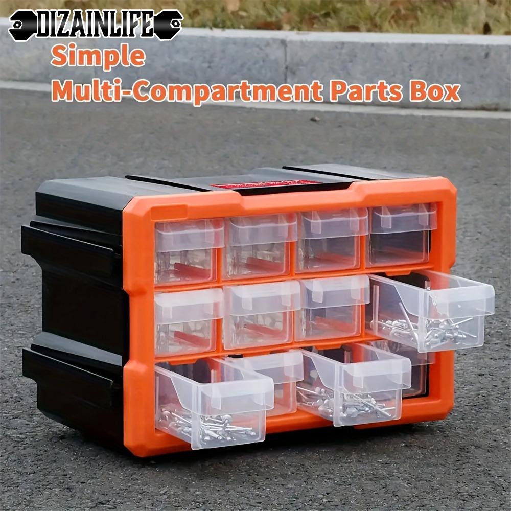 Ящик для хранения инструментов Органайзер для оборудования Контейнеры для гаек и болтов Детали для винтов Маленький ящик из ПВХ Пластиковый шкаф Электроника