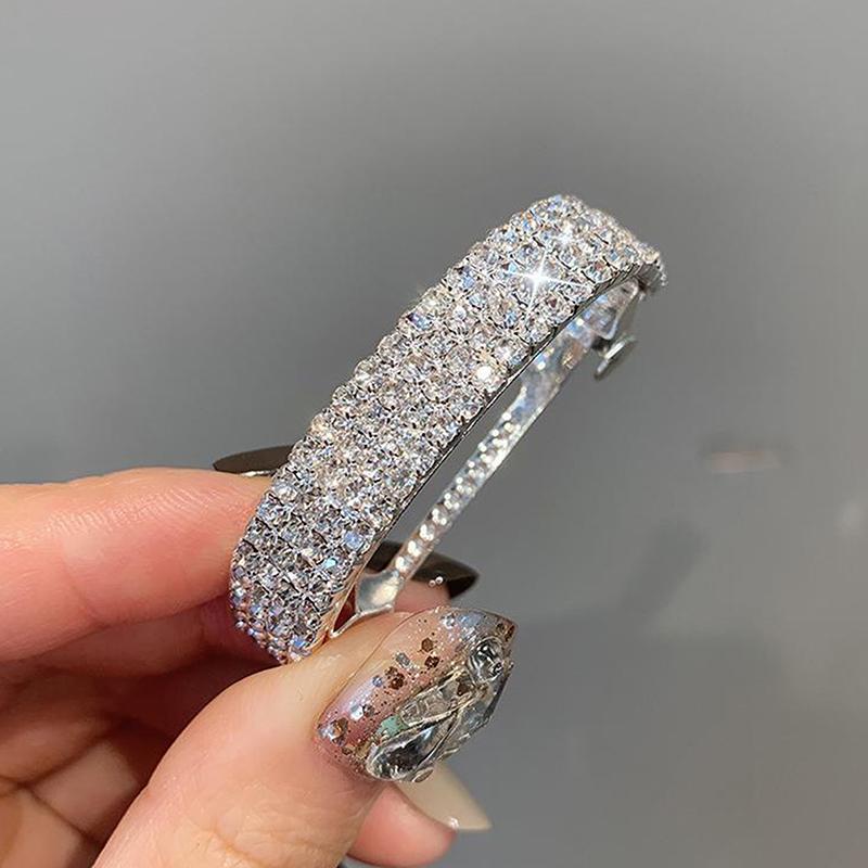 Изысканные заколки для волос со стразами для женщин, модные аксессуары для волос, заколки для волос для хвостика со стразами, головной убор, заколки для волос