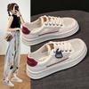Super Fire Thick-soled Little White Shoes for Women's 2025 Summer New Mesh Breathable Small Height-increasing Board Shoes Versatile Casual Shoes Tide