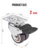 4 шт. Поворотные мебельные колеса 1,5" / 2" Прочные колеса для мебели из мягкой резины с тормозом для платформенной тележки