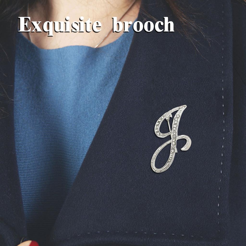 English Letter Brooch With Water Filled Diamond Alloy Chest Flower, Clothing Accessory Pin
