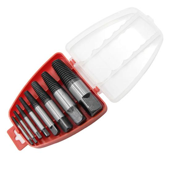 6/8 шт., экстрактор сломанного винта, высокая твердость, средство для удаления поврежденных гаек из углеродистой стали с ящиком для хранения, для домашнего использования