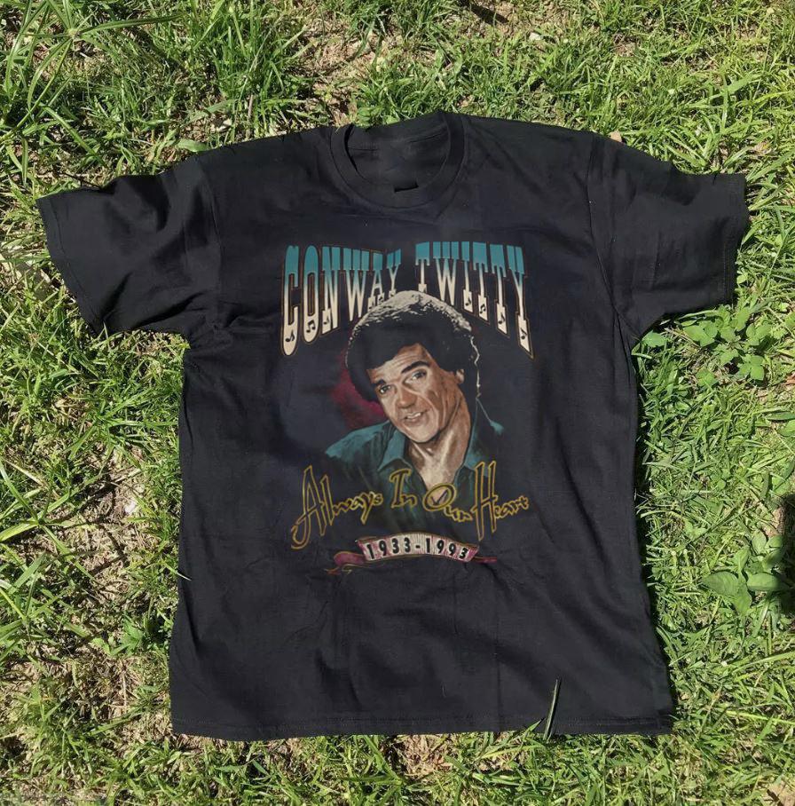 Vintage Conway Twitty Black Unisex T-Shirt All Size SU085 Unisex T-Shirt