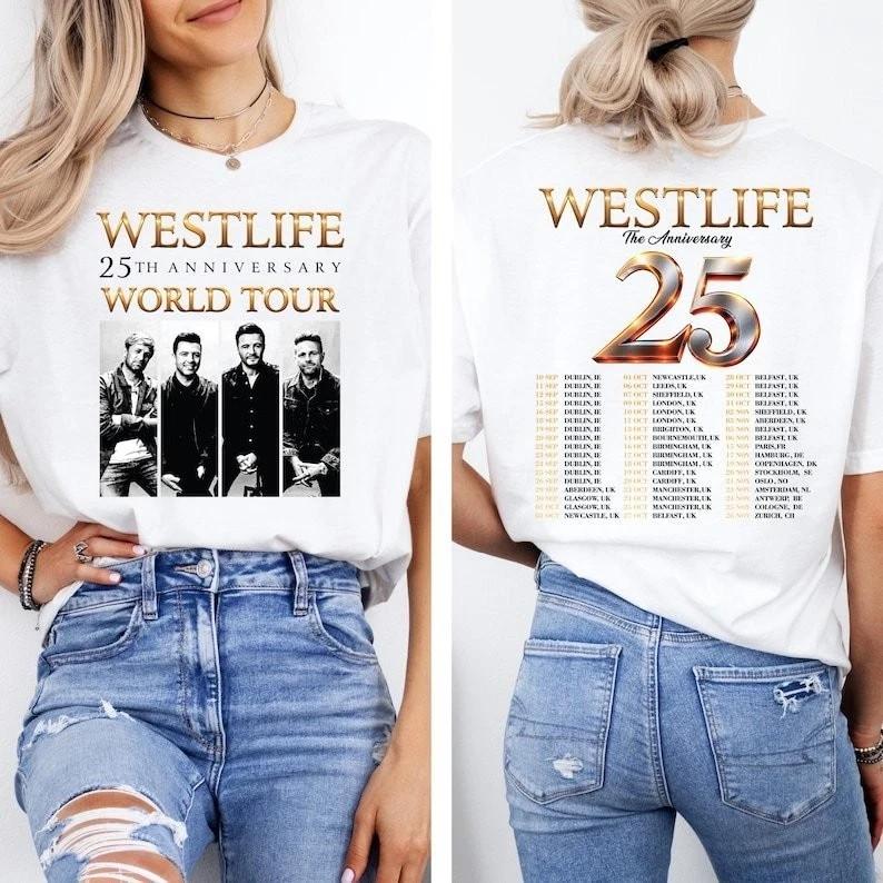 Westlife Concert 2026 T-Shirt, Westlife 25th Anniversary Tour T-Shirt