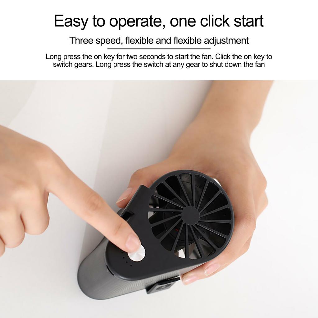 Portable Mini Fan 3 Speed Fans USB Rechargeable Desk Outside Travel