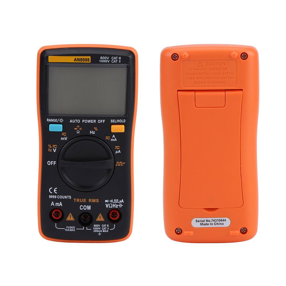 AN8008 True RMS Digital Multimeter AC Voltage Ammeter Current Ohm Meter Current Meter Ohmmeter Volt Ohm Meter Voltmeter