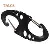 Talos 5 шт. практичный уличный S-образный пружинный крючок-карабин для кемпинга и пешего туризма, брелок с крючком-крючком