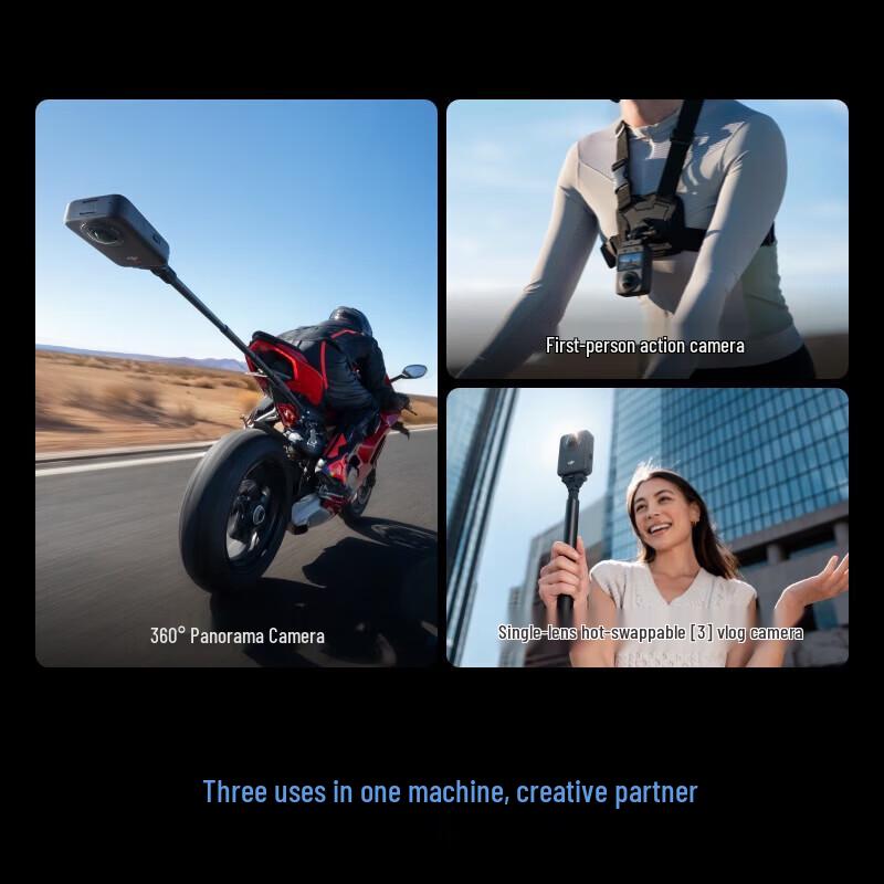 DJI Osmo 360 8K Panoramic Action Camera (Motorcycle Multi-view Kit) (CN version)