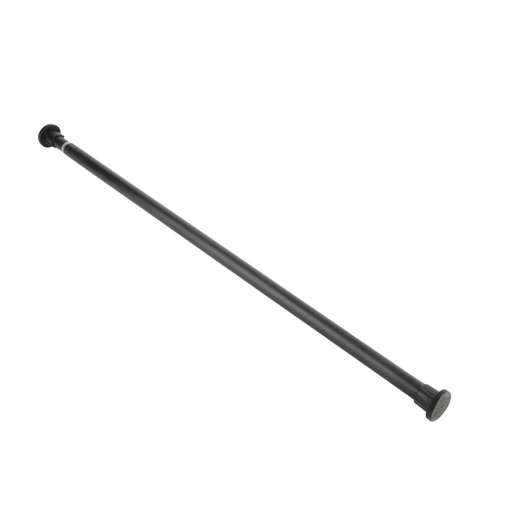 Black Tension Curtain Rod Stainless Steel Adjustable Telescopic Closet Rod for Hanging Clothes