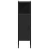 Moderner Badschrank, Badaufbewahrungsschrank, schwarz 33x33x120,5 cm Verbundwerkstoff