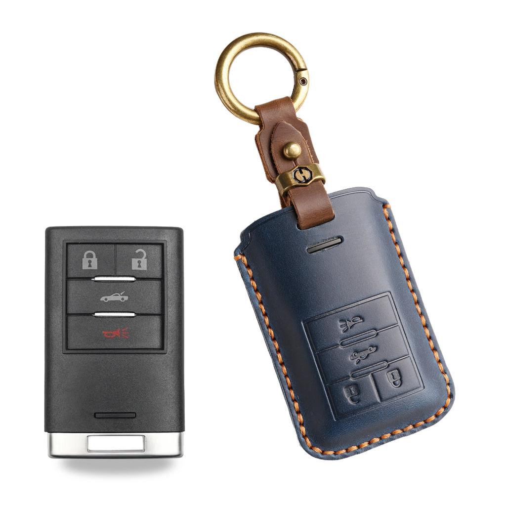 The new retro key case is suitable for the old Cadillac cts/xts car handmade leather key case.