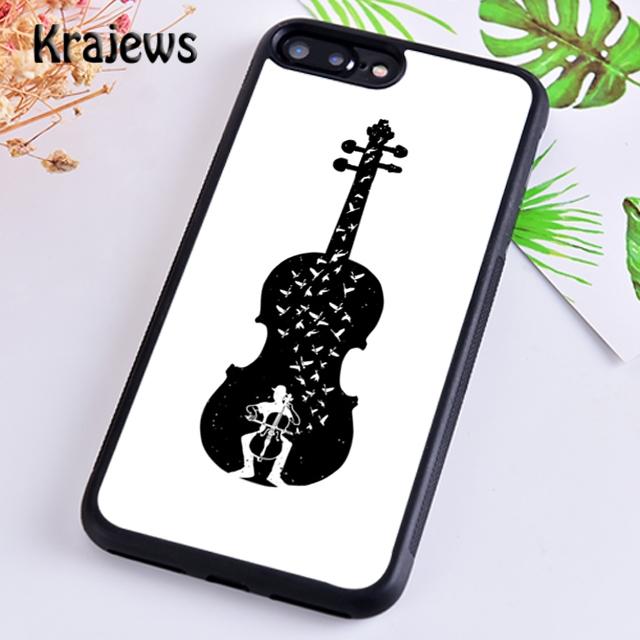 Krajews Скрипач Музыкальный инструмент Скрипка Чехол для телефона Для iPhone 17 Air 16 15 14 plus 11 12 13 pro max чехол Fundas