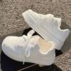 Milk White Muffin Thick-soled Little White Shoes Children's New Autumn Niche Versatile Casual Bread Shoes Heightening Board Shoes