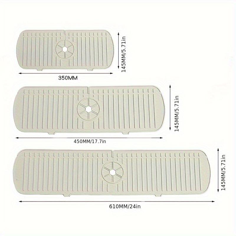 1-3pcs High Quality Silicone Tap Mat,Sink Splash Guard,Kitchen Tap Silicone Drain Mat, Silicone Tap Handle Drip Catcher Tray