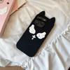 Мультяшный Милый Кот Ушки Ангел Силиконовый Мягкий Чехол для IPhone 17 16 15 14 13 Pro Max 17Pro 16Pro IPhone17 IPones Женская Задняя Крышка