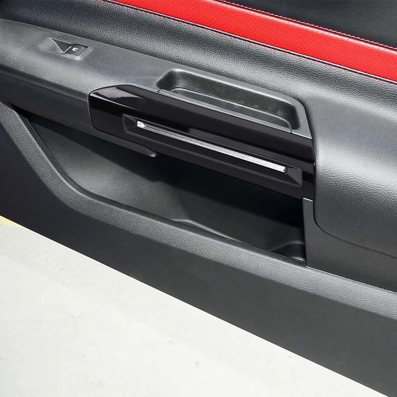 ABS Interior Door Handle Decoration Cover Sticker Fit Ford Mustang 2015 Up Interior Accessories