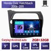 2+32GB For Honda Civic Hatchback 2006-2011 Android Car Radio Stereo Multimedia Video Player Navigation GPS Carplay LHD RHD IPS Screen 2+32GB
