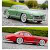 1/24 Mercedes-Benz 300SL Vintage Diecast Alloy Miniature Toy Car Model Pull Back Sound Light Classical Collection Gift for Boy