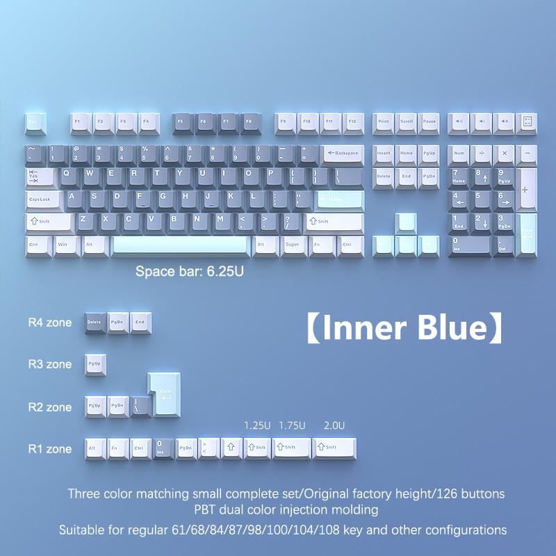126 Клавиш Двойной Прострел Колпачок Pbt Cherry Механическая Игровая Клавиатура Для Переключателя Mx Колпачок Gmk67 Gmk87 Gmk61 Игровая Клавиатура Клавишный Колпачок