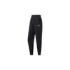 Li Ning Fitness Series Solid Color Logo Print Running Elastic Waist Cuffed Sports Pants Women Pants Black AKLS786-1
