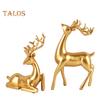 2 шт. настольный орнамент оленя смоляные фигурки оленя стоящего оленя и лежащего оленя скульптура для домашнего офиса стол декор