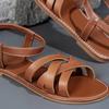 Shoes for Women 2024 Classics Ankle Strap Women's Sandals Summer Rome Beach Sandals Casual Peep Toe Flat Sandals Ladies Zapatos