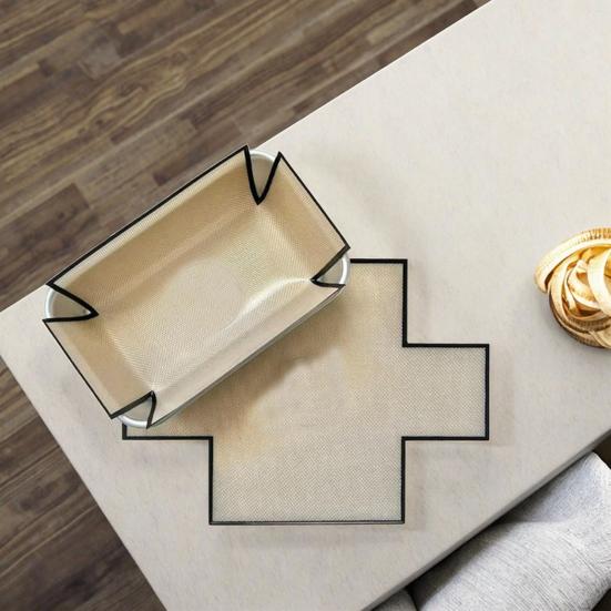 Силиконовый коврик для выпечки хлеба, термостойкий вкладыш для формы для хлеба, антипригарное покрытие, многоразовый инструмент для переноса теста, легкоочищаемый поднос для хлеба