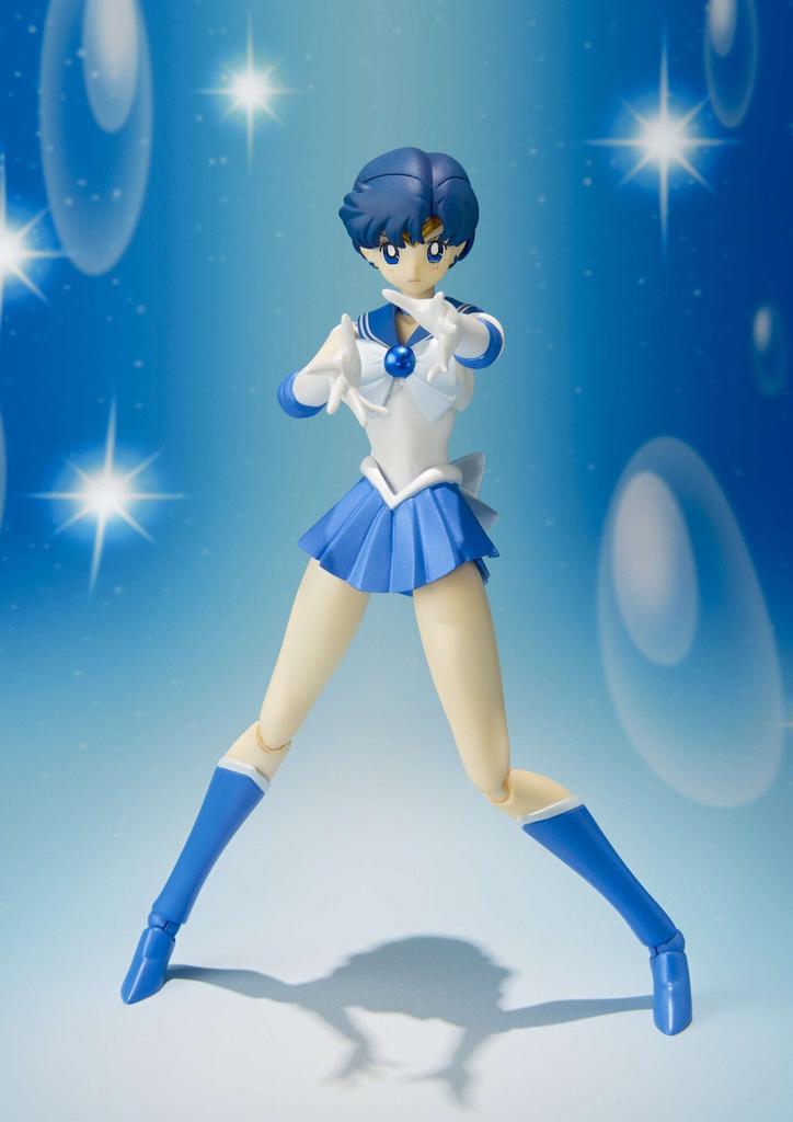 TAMASHII NATIONS Sailor Moon Sailor Mercury 140 мм окрашенная подвижная фигурка SHFiguarts приблизительно. ПВХ и АБС