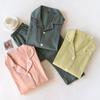 Spring and Autumn New Couple Pajamas Two Piece Set 100%Cotton Knitted Men's and Women's Simple Long Sleeve Home Furnishings