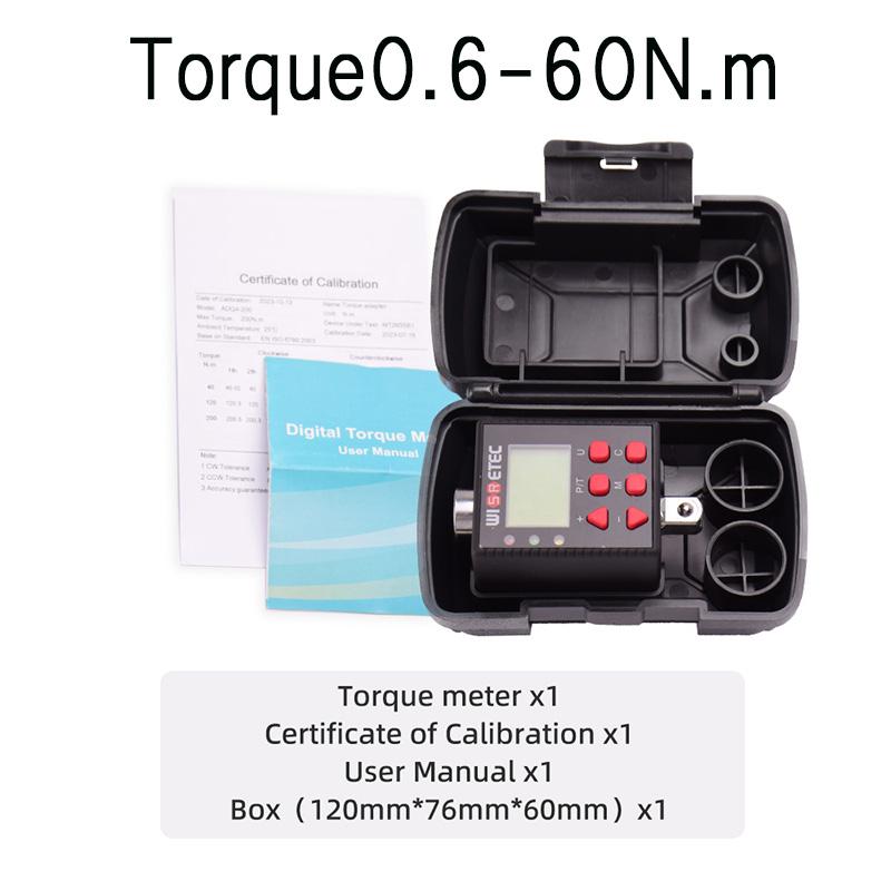 WISRETEC Digital Torque Wrench Adapter Precision Electronic Torque Tool Converter and Meter with LCD Display Includes 1/2", 1/4"