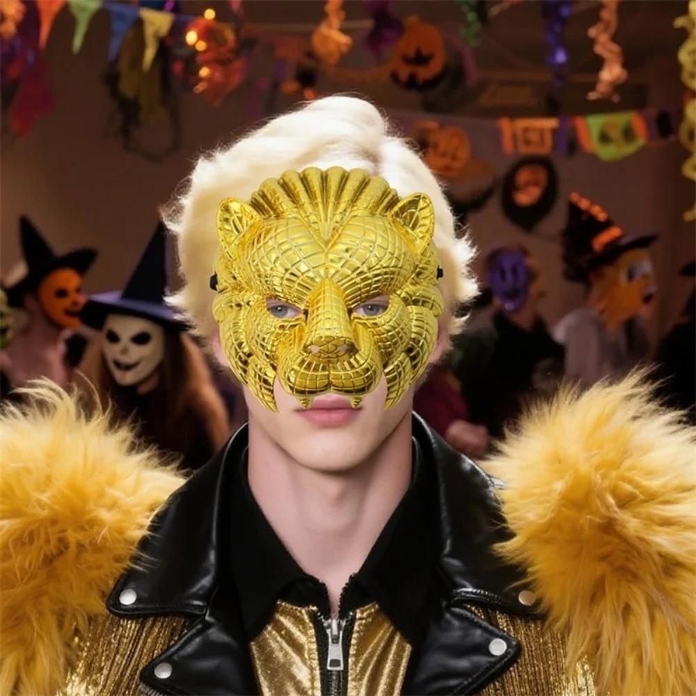 Golden Party Ball Mask Animal Costume Cosplay Mask Creative Full Face Mask  Costume Accessories