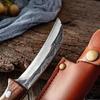 Stainless Steel Meat Cleaver Forged Boning Knife Butcher Knife Chef Knife with Sheath